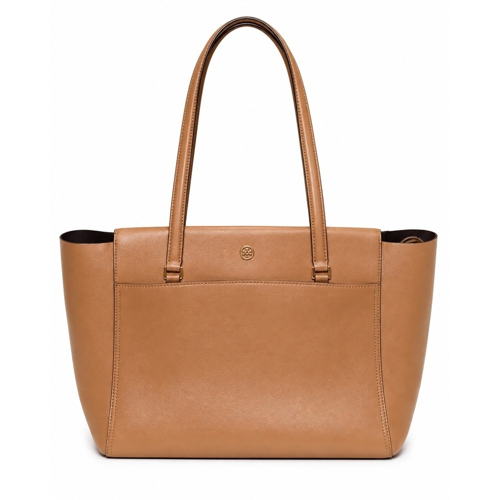 Tory Burch Robinson Zip Tote Tan Handbag